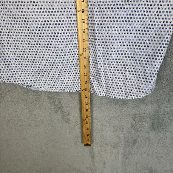 Peter Millar Shirt Mens M Cocktail Print Button Up Short Sleeve Cotton - Picture 7 of 9